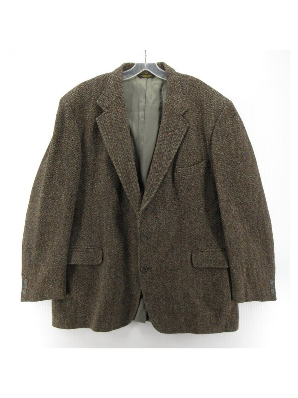 VINTAGE Harris Tweed Sport Coat 50 L Norm Thompson Wool Herringbone *